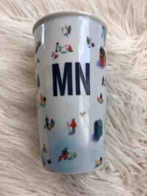 Starbucks Minnesota MN Winter Ice Fishing Travel Coffee Mug 12 Oz - Sold on eBay Jan, 19th 2019 for $24.99