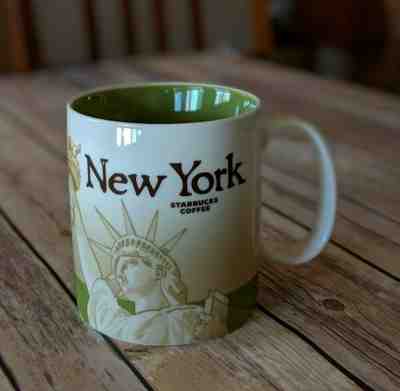 NEW YORK USA Starbucks Mug, Green - Global Icon City Collector Series - Sold on eBay Feb, 19th 2019 for $24.99