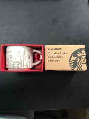 COLLECTIBLE STARBUCKS YOU ARE HERE NEW YORK ORNAMENT MUG 2014 - Sold on eBay Feb, 6th 2019 for $8.00
