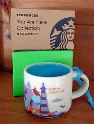 NIB Starbucks ORNAMENT *You Are Here* NORTH CAROLINA 2-oz demi MUG discontinued! - Sold on eBay Feb, 16th 2019 for $21.95