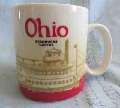 Starbucks Global Icon Series OHIO Mug Riverboat Paddleboat Red & White State NEW - Sold on eBay Feb, 16th 2019 for $12.50
