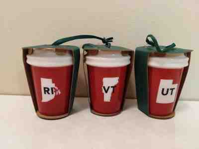 Starbucks Local Ornament USA State Collection Utah, Vermont, Rhode Island 2016 - Sold on eBay Dec, 18th 2018 for $19.99
