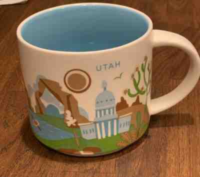 STARBUCKS 2013 "UTAH" Coffee Mug Tea Cup 14 oz "YOU ARE HERE Collection"   - Sold on eBay Feb, 21st 2019 for $7.03