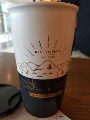 Starbucks 2017 West Virginia Double Ceramic Tumbler w/Lid - NEW - Hard to Find - Sold on eBay Jan, 18th 2019 for $59.99