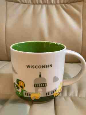 Starbucks Wisconsin You are Here YAH Collector Mug ~ 14 Oz MIB ~Excellent  - Sold on eBay Feb, 10th 2019 for $8.50