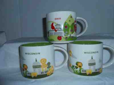 2x's Starbucks You Are Here Mug - Wisconsin & Ohio - Sold on eBay Jan, 31st 2019 for $49.00