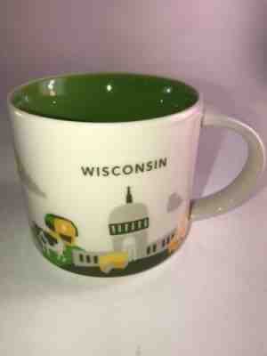 Starbucks You Are Here Collection Coffee Mug Wisconsin 14 0z - Sold on eBay Jan, 31st 2019 for $8.00