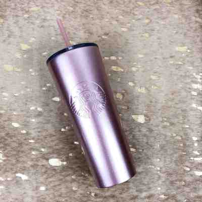 New 2019 Sparkly Pink Valentine Starbucks Venti 24oz Cold Cup Travel Tumbler HTF - Sold on eBay Feb, 24th 2019 for $45.00