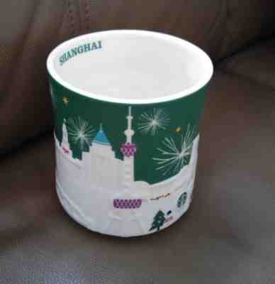 STARBUCKS XMAS City MUG - SHANGHAI (Green)- 16oz - Sold on eBay Feb, 23rd 2019 for $29.80