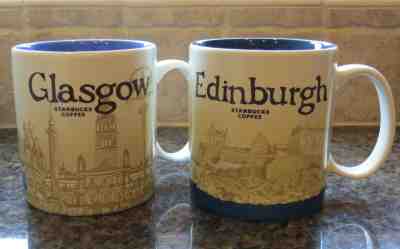 Starbucks EDINBURGH, GLASGOW & LONDON UK Global Icon City Collector 3 Mugs Lot - Sold on eBay Feb, 23rd 2019 for $175.00