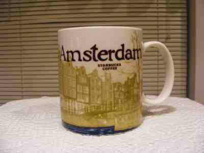 Starbucks Coffee Cup Mug 16 oz Amsterdam City Collector Series Mugs 2012 - Sold on eBay Feb, 22nd 2019 for $24.00