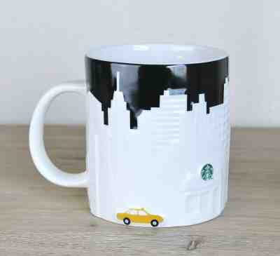 New STARBUCKS NEW YORK NYC Skyline TAXI Relief COLLECTOR 16 OZ MUG CUP - Sold on eBay Feb, 23rd 2019 for $11.00