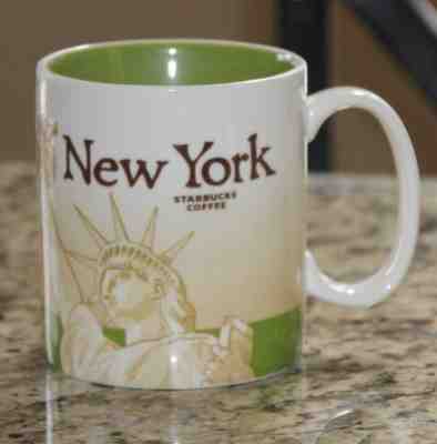 2011 STARBUCKS NEW YORK Global Icon Series Coffee Mug Cup 16oz Statue of Liberty - Sold on eBay Feb, 23rd 2019 for $20.50