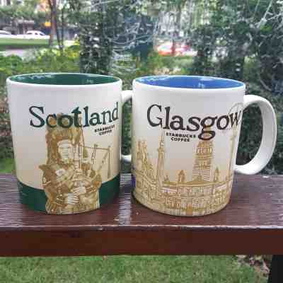 2 Starbucks Global City Icon Mugs SCOTLAND & GLASGOW 16 oz New Discontinued Gift - Sold on eBay Feb, 23rd 2019 for $63.00