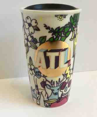 Starbucks ATL-Atlanta Zombie Ceramic Travel Tumbler Mug Cup Walking Dead 2017 - Sold on eBay Feb, 23rd 2019 for $27.75