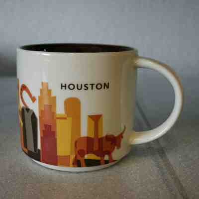 Starbucks 2014 Houston Coffee Mug Texas Skyline You Are Here Collection 14oz - Sold on eBay Feb, 23rd 2019 for $20.00