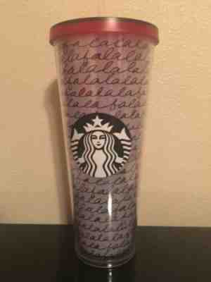 New 2016 Starbucks Christmas Green Dot Fa La La La Venti 24 oz Cold Cup Tumbler - Sold on eBay Dec, 22nd 2018 for $15.00