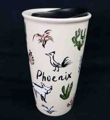 New Starbucks Phoenix Arizona Travel Mug Roadrunner, Cactus  - Sold on eBay Feb, 22nd 2019 for $49.95