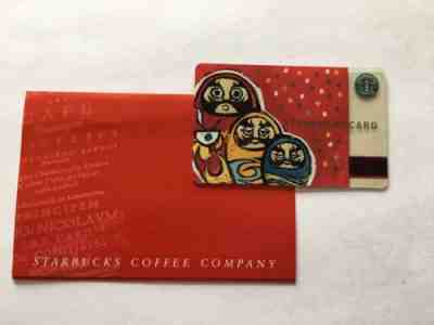  Starbucks Japan 2002 Daruma Card  with Sleeve Rare! - Sold on eBay Feb, 22nd 2019 for $80.00
