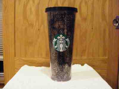 Starbucks Coffee 2014 24oz Black Line Ball Circle Cold Beverage Travel Tumbler - Sold on eBay Feb, 23rd 2019 for $5.50