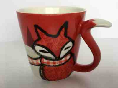 Starbucks Red Fox with Tail Handle Coffee Cup Mug Holiday 2016  - Sold on eBay Feb, 23rd 2019 for $15.00