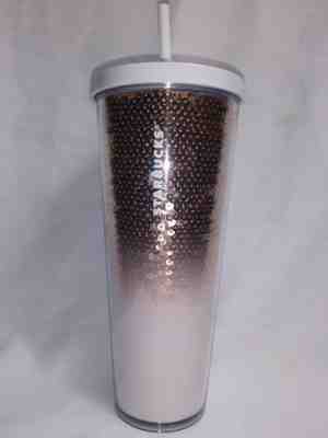 Starbucks 2018 Holiday exclusive Ombre rose gold Sequins cup 24oz Tumbler - Sold on eBay Feb, 24th 2019 for $26.99