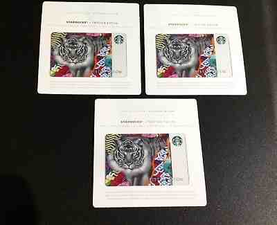CANADA STARBUCKS TRISTAN EATON TIGER GIFT CARD --- LOT OF 3 PCS. --- NEW - Sold on eBay Feb, 23rd 2019 for $4.99
