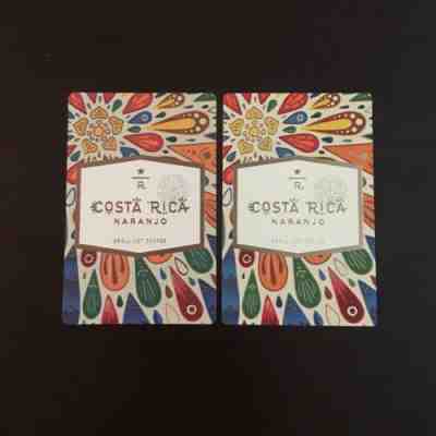 Lot of 2 China Starbucks Reserve Tasting Card  Costa Rica NARANJO - Sold on eBay Feb, 22nd 2019 for $8.00