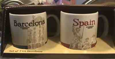 2 Demitasse Starbucks City Mugs 3 oz Barcelona & Spain New Discontinued - Sold on eBay Jan, 22nd 2019 for $20.00