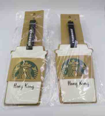 Starbucks HONG KONG Limited Edition Coffee Cup PVC Suitcase Luggage Tag, 1 Pair - Sold on eBay Dec, 24th 2018 for $36.00