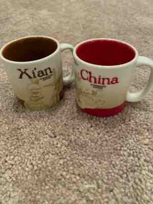  2 Starbucks Demitasse 3 oz Collector Mugs: China & XIAN NEW (without box) - Sold on eBay Feb, 26th 2019 for $9.99