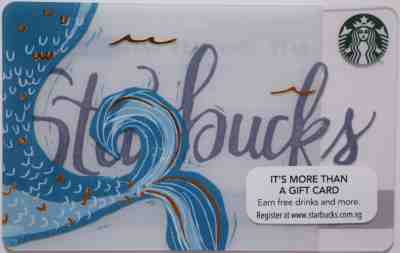 Starbucks Singapore 'Blue Siren Tail' Card ?Rare? - Sold on eBay Mar, 2nd 2019 for $20.00