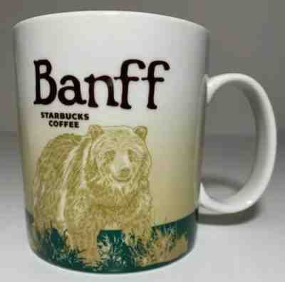 Starbucks BANFF Canada Global Icon Collector Series Grizzly Bear Mug 2010 16 oz - Sold on eBay Feb, 25th 2019 for $49.99