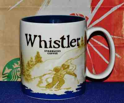 Starbucks 2009 Whistler Global Icon Canada Collector Series Mug Skier Gondola - Sold on eBay Feb, 26th 2019 for $45.00