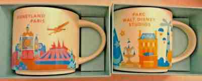 Disneyland Paris & Walt disney studio Mug Starbucks You Are Here Parc YAH Rare  - Sold on eBay Feb, 24th 2019 for $80.00