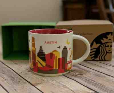 AUSTIN TEXAS Starbucks Mug, Red You Are Here YAH Collection BOXED SKU - Sold on eBay Mar, 2nd 2019 for $15.50