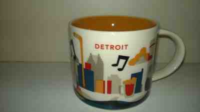 Starbucks Detroit Coffee Mug Cup "You Are Here" Collection 2015 - Sold on eBay Mar, 1st 2019 for $9.75