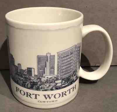 Starbucks Architect Series Collector's Coffee Mug White/Blue18oz 2008 Fort Worth - Sold on eBay Feb, 28th 2019 for $19.99