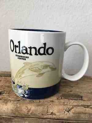 2012 Starbucks ORLANDO Dolphin 16 Oz  Ceramic Coffee Mug - Sold on eBay Mar, 2nd 2019 for $14.95