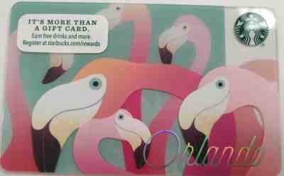 STARBUCKS CARD  -  Orlando Flamingo -  2016 Series 6125                     (VV) - Sold on eBay Feb, 27th 2019 for $1.99