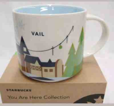 Starbucks Vail Colorado Mug You Are Here 2016 14 oz Ski Village Gondolas NIB - Sold on eBay Feb, 27th 2019 for $11.00