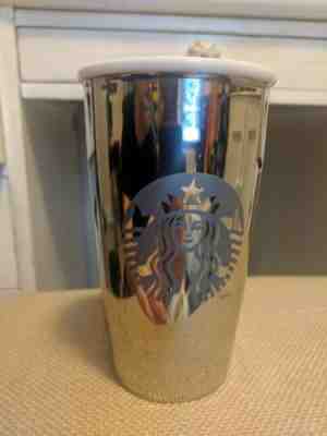 Starbucks Rare 2012 Limited Edition White Gold Ceramic Tumbler Mug Used - Sold on eBay Mar, 10th 2019 for $18.00