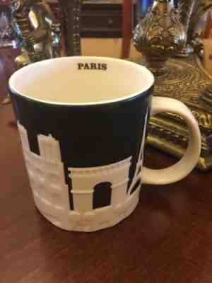 Starbucks Coffee Mug Relief City Collector Series PARIS France 16 oz. Black 2011 - Sold on eBay Mar, 9th 2019 for $24.99