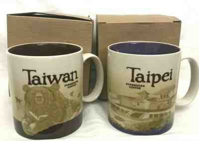 Starbucks City Series Global Icon Taipei & Taiwan (2 MUGS) Set NEW - Sold on eBay Mar, 8th 2019 for $50.00
