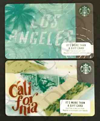 NEW Starbucks Los Angeles (LA) 'Reflections' City & California State Gift Cards - Sold on eBay Mar, 9th 2019 for $2.25