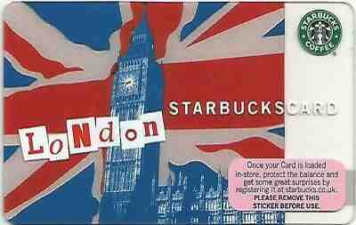 U.K. Starbucks card Old Logo " BIG BEN / LONDON " 6066/2007 - RARE & Sleeve - Sold on eBay Mar, 6th 2019 for $8.95