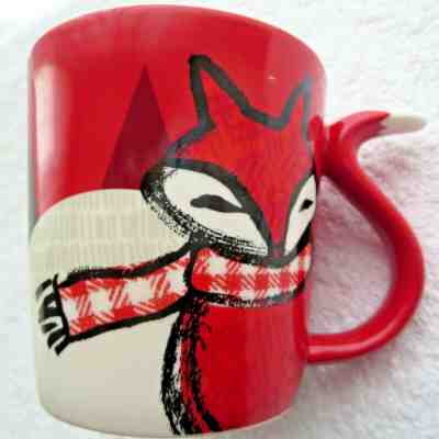 STARBUCKS  Coffee Cup Mug Red Fox Holiday 2016 12 oz. NICE! - Sold on eBay Mar, 9th 2019 for $20.98