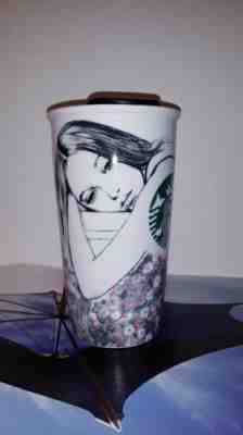 STARBUCKS Charlotte Ronson Ceramic Double Wall Travel Mug 12 oz RETIRED NWT 2013 - Sold on eBay Mar, 9th 2019 for $64.00