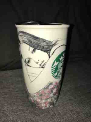 STARBUCKS Charlotte Ronson Ceramic Double Wall Travel Mug 12 oz RETIRED NWT 2013 - Sold on eBay Mar, 8th 2019 for $83.00