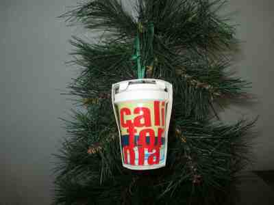 STARBUCKS " 2017 CALIFORNIA STATE CUP " CERAMIC CHRISTMAS ORNAMENT ~ NEW w/TAGS - Sold on eBay Mar, 14th 2019 for $4.00